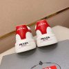 White & Red Prada Downtown Sneaker