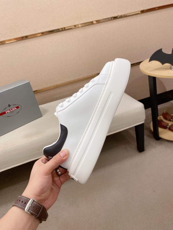 White & Black Prada Downtown Sneaker