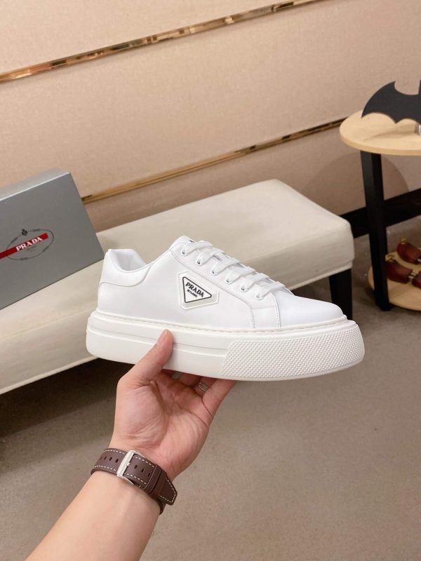 All-White Prada Downtown Sneaker