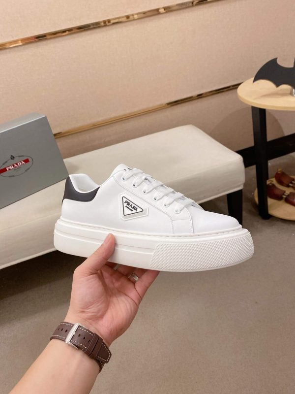 White & Black Prada Downtown Sneaker