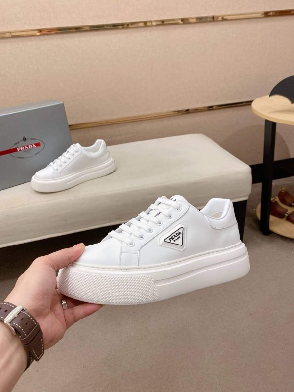 All-White Prada Downtown Sneaker