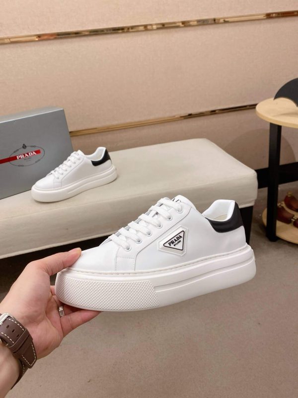 White & Black Prada Downtown Sneaker