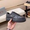All-Black Prada Downtown Leather Sneaker