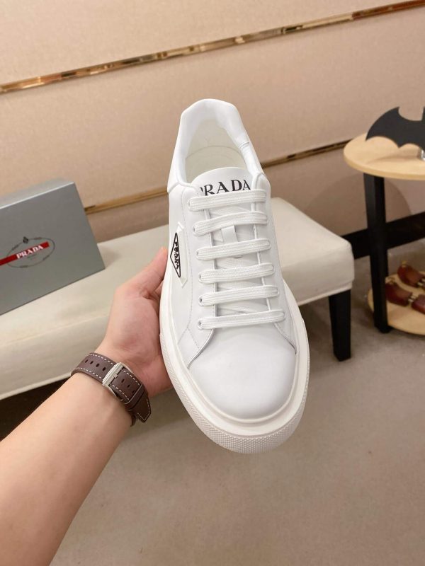 All-White Prada Downtown Sneaker