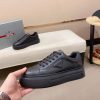 All-Black Prada Downtown Leather Sneaker