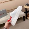 White & Red Prada Downtown Sneaker
