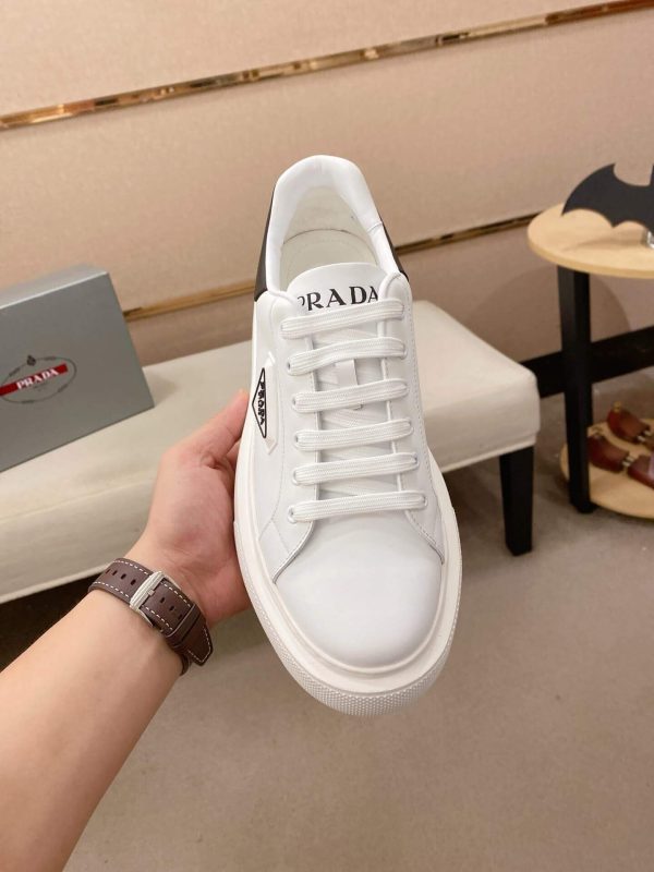 White & Black Prada Downtown Sneaker