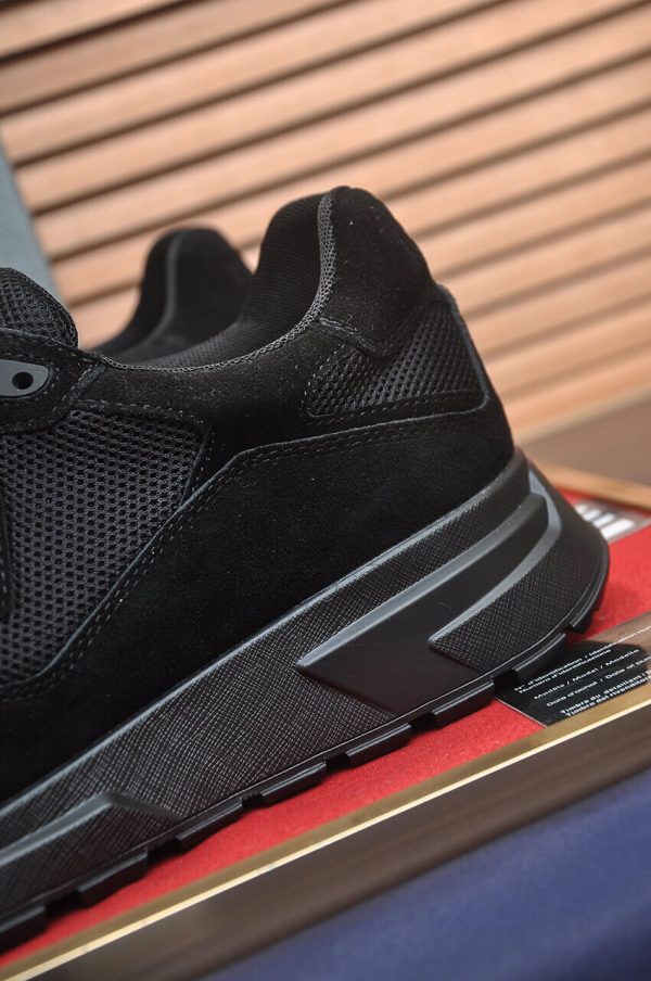 Black & Gold Prada Prax 2.0 Sneakers