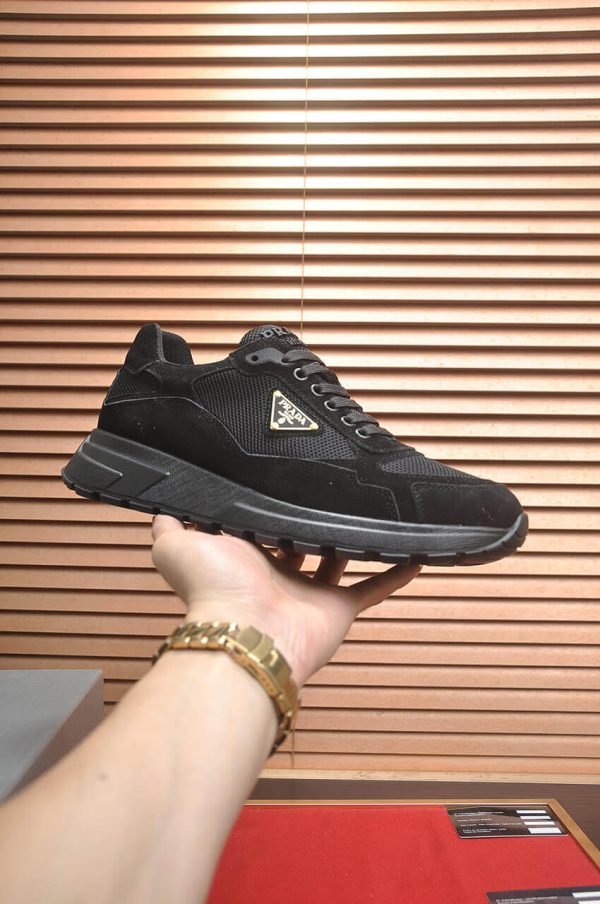 Black & Gold Prada Prax 2.0 Sneakers
