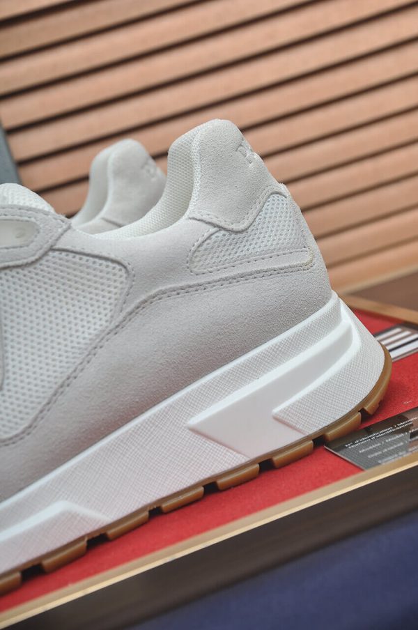 White & Silver Prada Prax 2.0 Sneakers