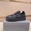 Prada Black Technical Mesh and Leather Sneakers