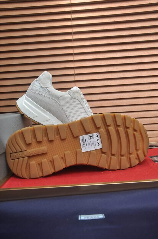 White & Silver Prada Prax 2.0 Sneakers