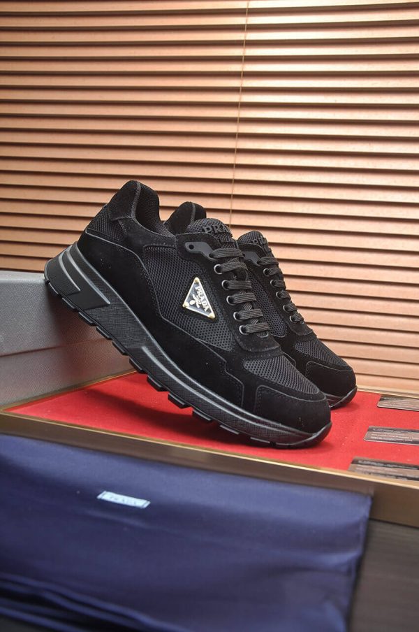 Black & Gold Prada Prax 2.0 Sneakers