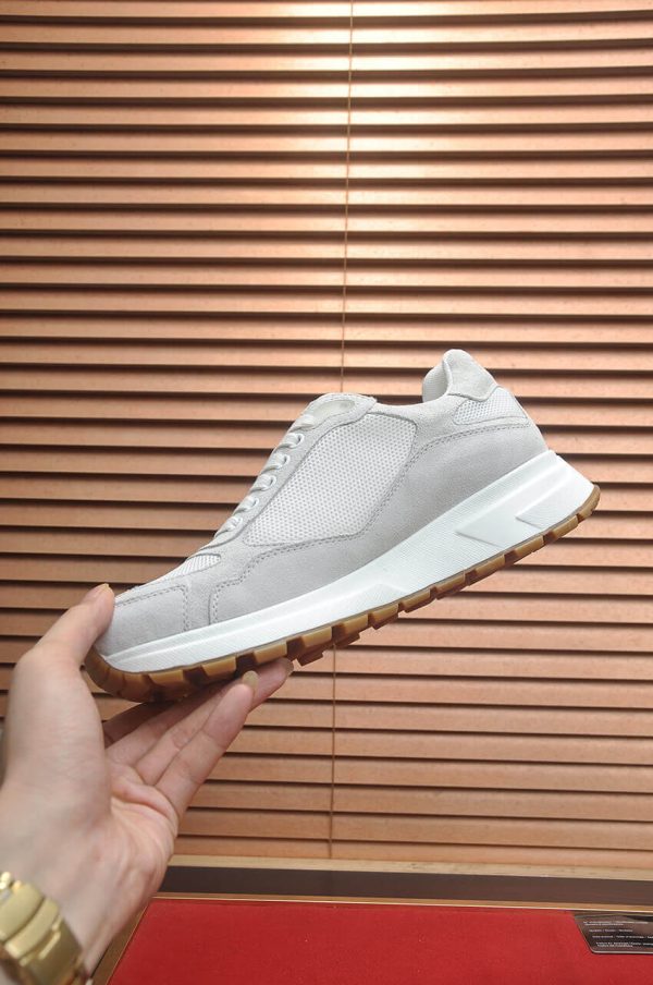 White & Silver Prada Prax 2.0 Sneakers