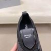 Prada Black Technical Mesh and Leather Sneakers