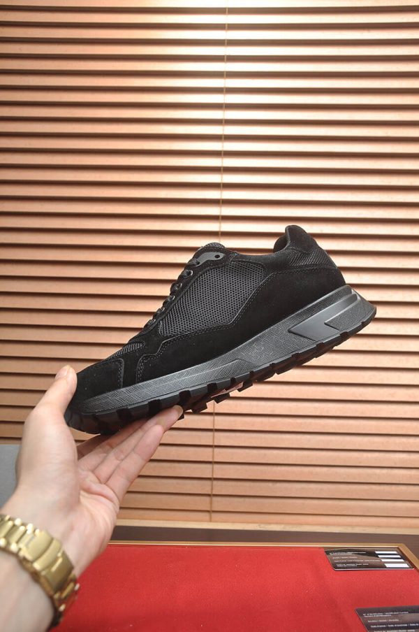 Black & Gold Prada Prax 2.0 Sneakers
