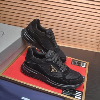 Black & Gold Prada Prax 2.0 Sneakers