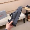 Prada Black Technical Mesh and Leather Sneakers