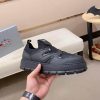 Prada Black Technical Mesh and Leather Sneakers