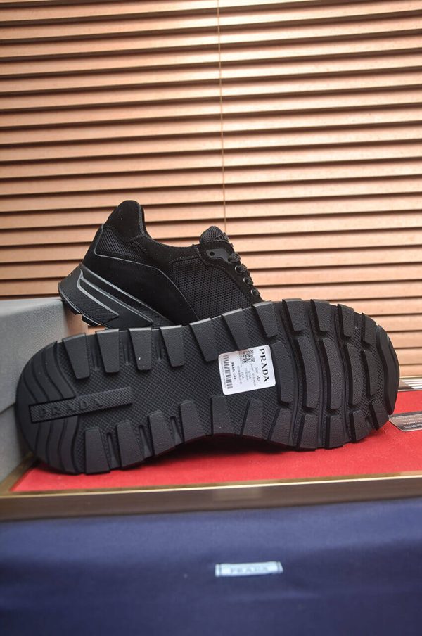 Black & Gold Prada Prax 2.0 Sneakers