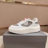 Prada America's Cup Re-Nylon Sneaker in White and Grey