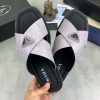 Prada Marble Grey Crocodile Leather Crisscross Sandals