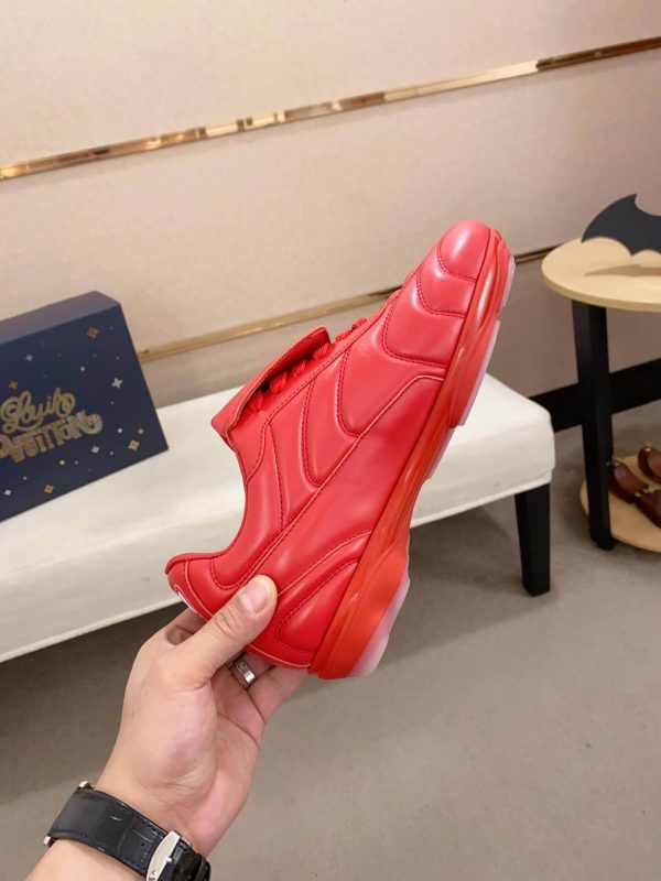 Louis Vuitton LV Red Footprint Soccer Sneaker