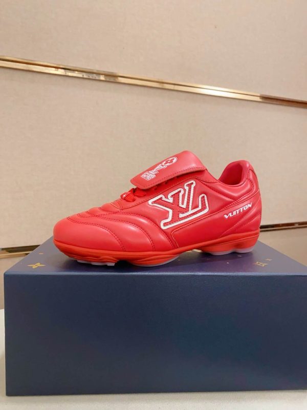 Louis Vuitton LV Red Footprint Soccer Sneaker