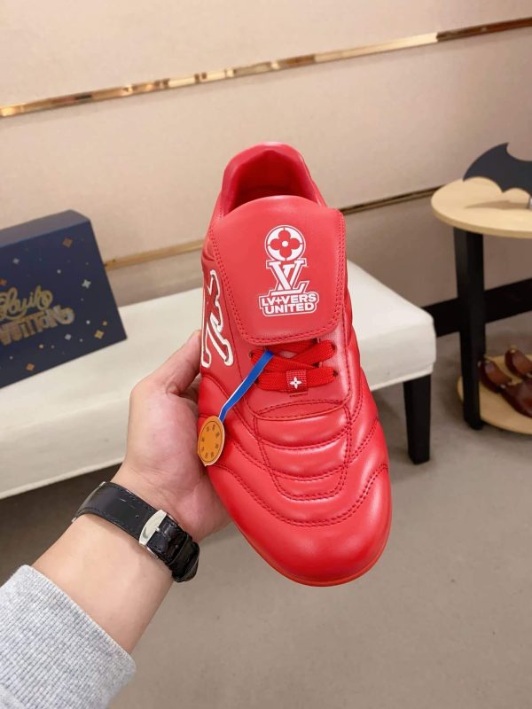 Louis Vuitton LV Red Footprint Soccer Sneaker