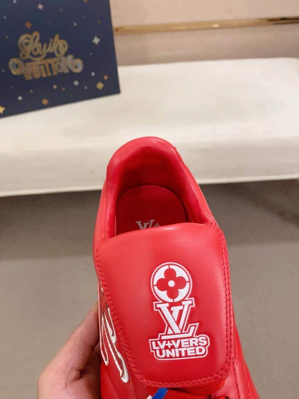 Louis Vuitton LV Red Footprint Soccer Sneaker