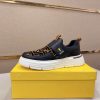 Black & Brown Fendi FF Monogram Sneakers with Hook-and-Loop Closure