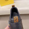 Black & Brown Fendi FF Monogram Sneakers with Hook-and-Loop Closure