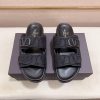 Valentino Garavani Black Toile Iconographe Sandals
