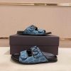 Valentino Garavani VLogo Blue Toile Iconographe Sandals