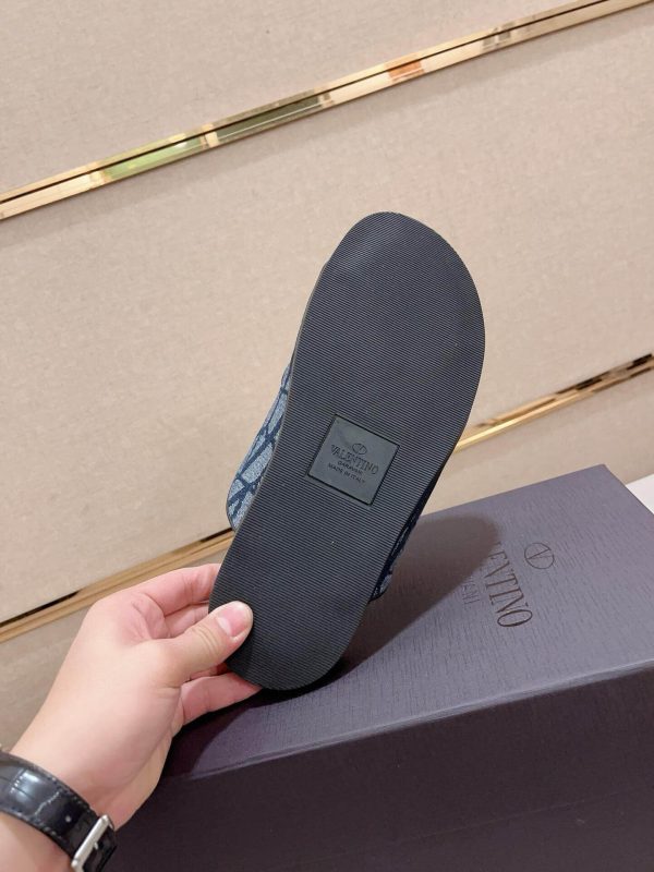 Valentino Garavani VLogo Blue Toile Iconographe Sandals