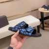 Valentino Garavani VLogo Blue and Black Toile Iconographe Sandals