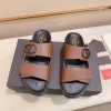 Valentino Garavani VLogo Sandals in Brown Leather
