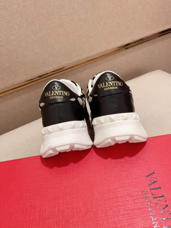 Valentino Garavani True Act Low-Top Trainer in Nappa Leather And Toile Iconographe Fabric