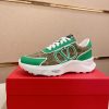 Valentino Garavani True Act Low-Top Trainer in Green Nappa Leather And Green Toile Iconographe Fabric