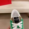 Valentino Garavani True Act Low-Top Trainer in Green Nappa Leather And Green Toile Iconographe Fabric