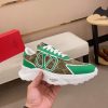 Valentino Garavani True Act Low-Top Trainer in Green Nappa Leather And Green Toile Iconographe Fabric