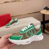 Valentino Garavani True Act Low-Top Trainer in Green Nappa Leather And Green Toile Iconographe Fabric