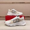 Valentino Garavani True Act Low-Top Trainer in White Nappa Leather And Beige Toile Iconographe Fabric