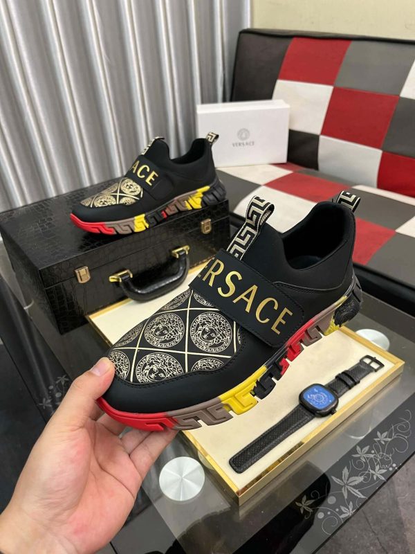 VersaceGalaxiafashionsneakers_1 Versace Trigreca Sneakers in Black