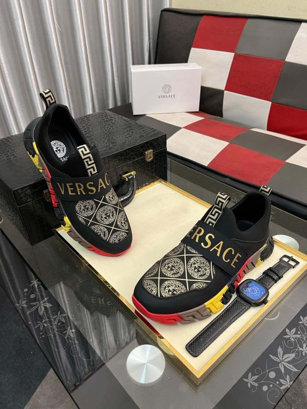 VersaceGalaxiafashionsneakers_3 Versace Trigreca Sneakers in Black