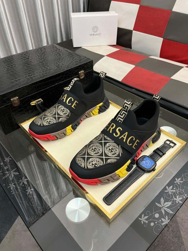 VersaceGalaxiafashionsneakers_4 Versace Trigreca Sneakers in Black