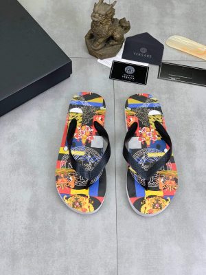 Versace Medussa Rubber Flip-Flops