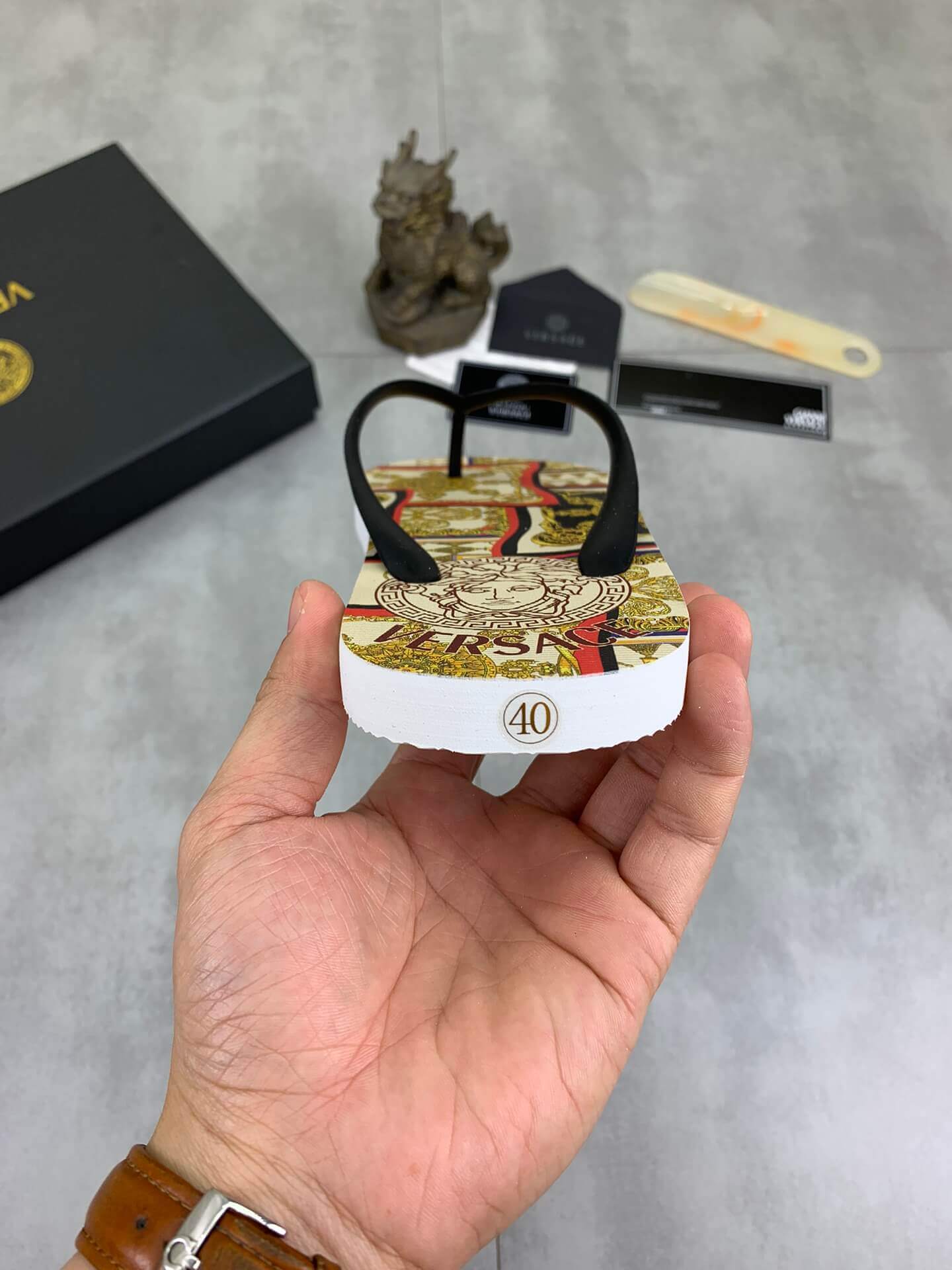 Versace Medusa Baroque Print Flip-Flops 6 Versace Medusa Baroque Print Flip-Flops - Image 6