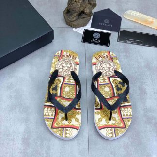 Versace Medusa Baroque Print Flip-Flops
