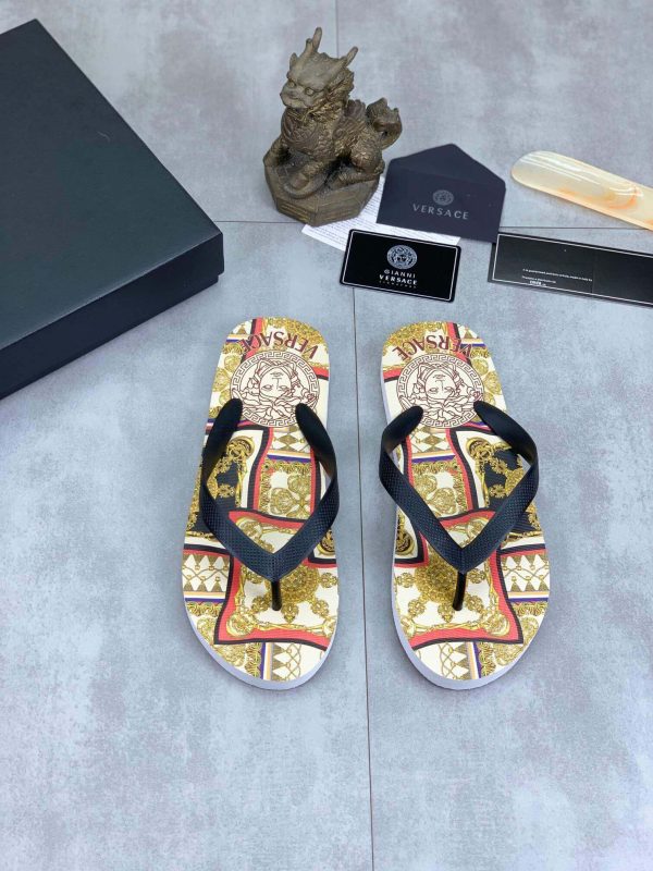 Versace Medusa Baroque Print Flip-Flops